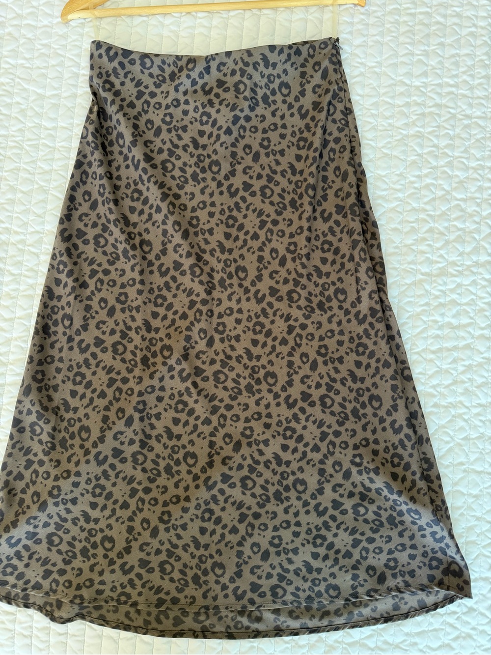 By Together Leopard-Print A-Line Midi Skirt in Brown and Black